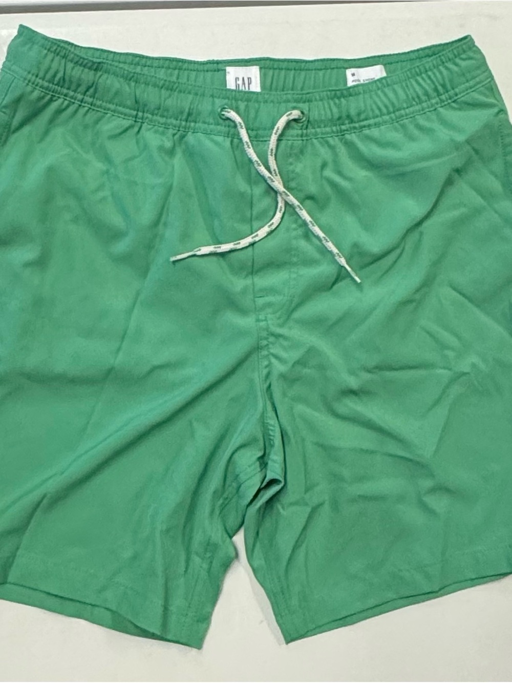 GAP Men’s Kelly Green Swim Trunks with Drawstring
